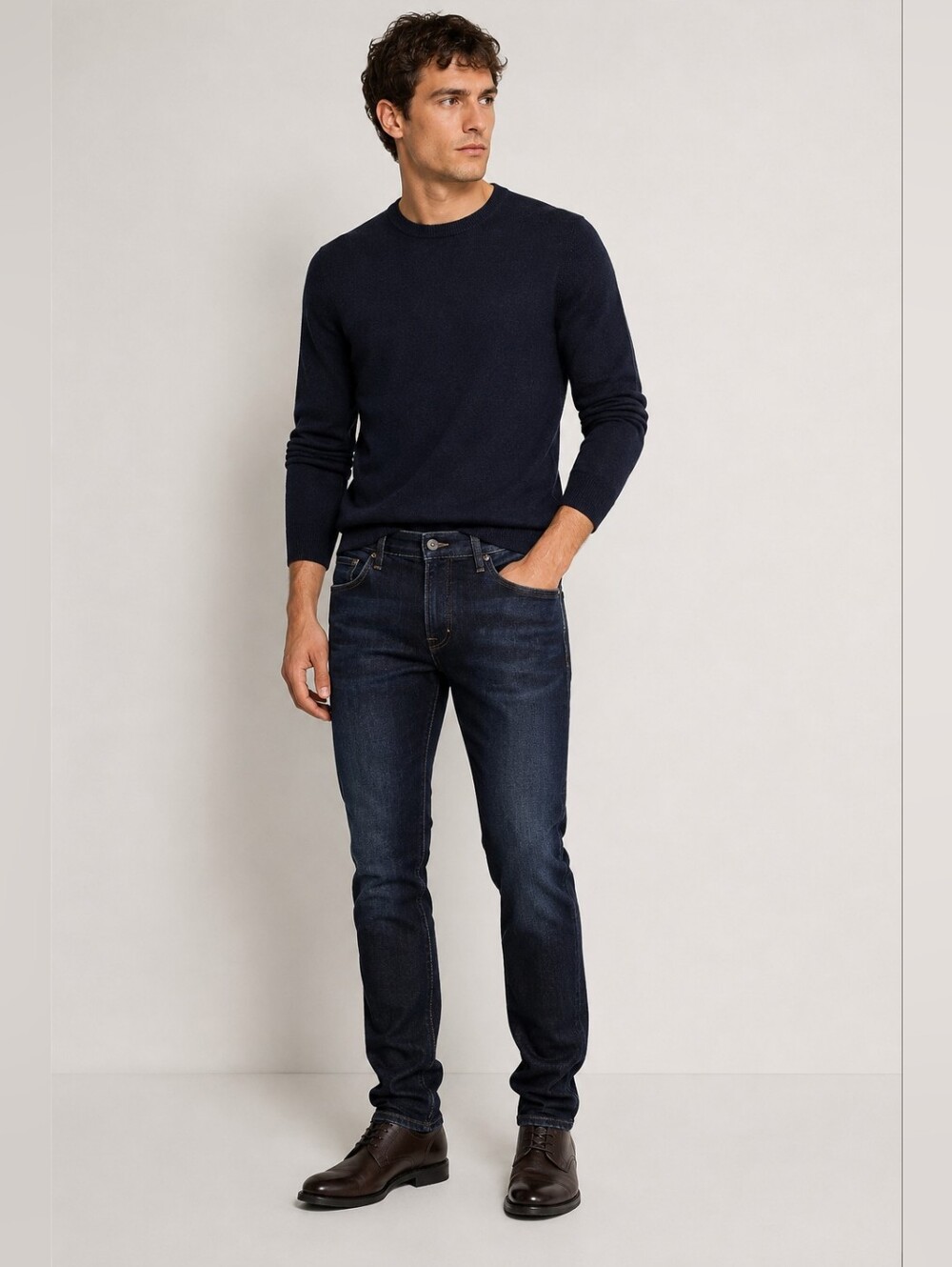 Z Zegna Slim Fit Stretch Jeans 33 Dark Wash Luxury Italian Designer Denim